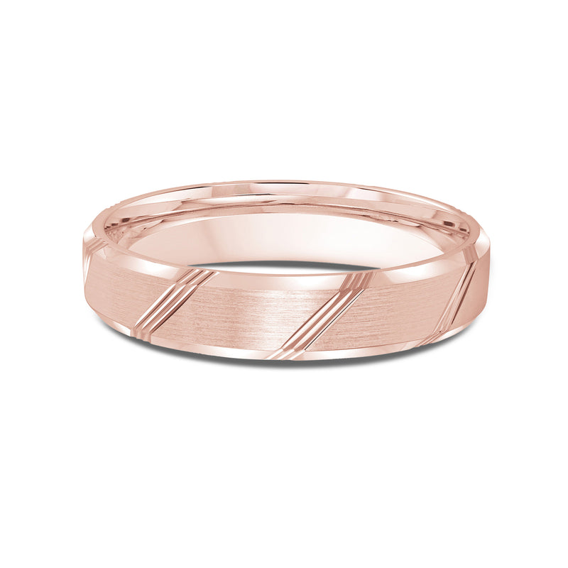 Striped Beveled Edge Men's Band