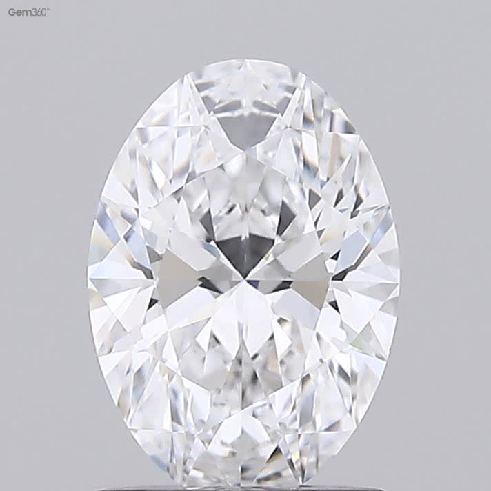 1.03 Carat Oval Lab Diamond with  Cut Diamond in 14KT  view 1
