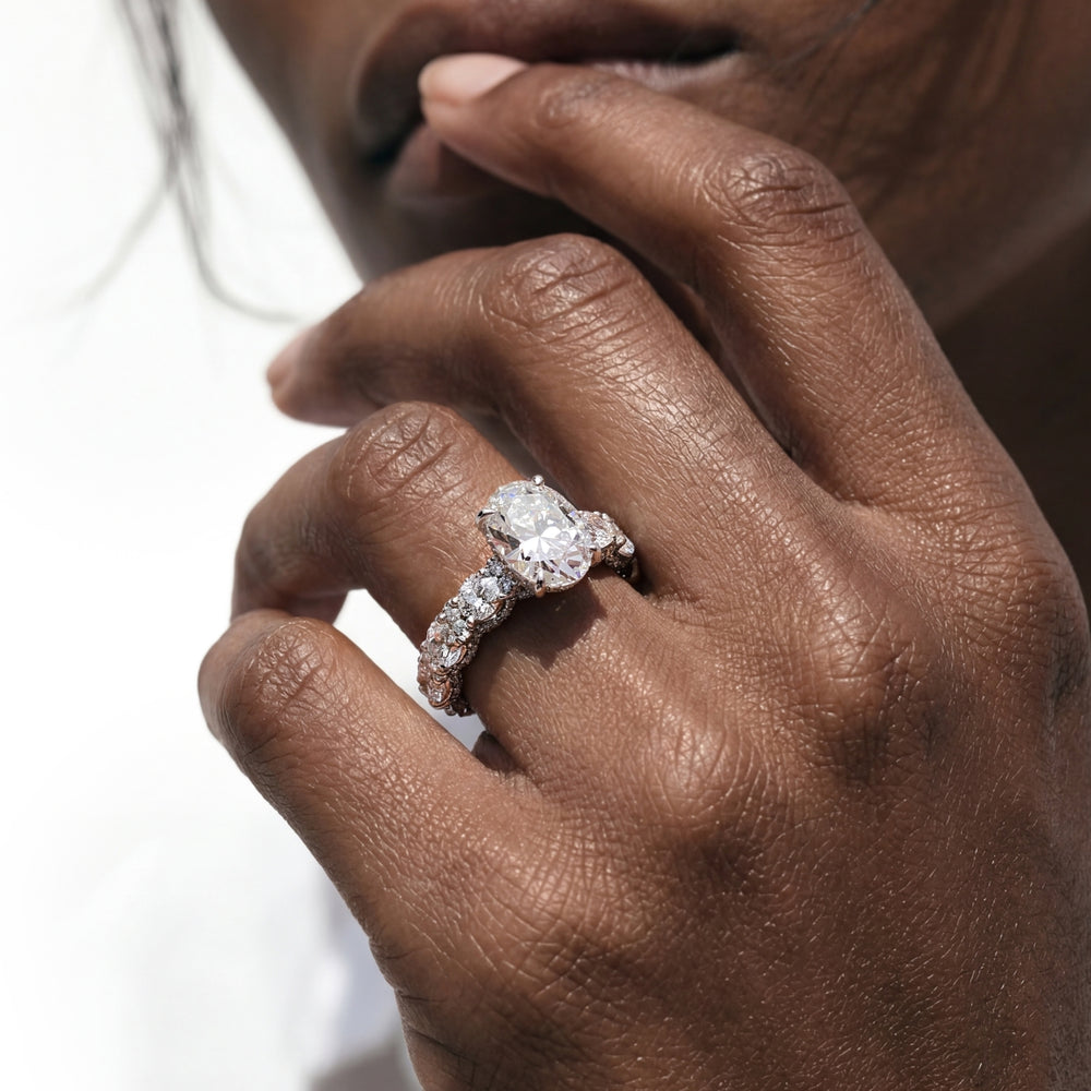Pear Cut The Fulton Ring with Lab Grown Diamond in 14KT Platinum view 3
