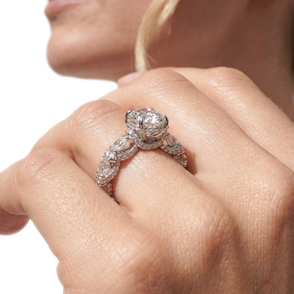 Oval Cut The Fulton Ring with Lab Grown Diamond in 14KT Platinum view 5
