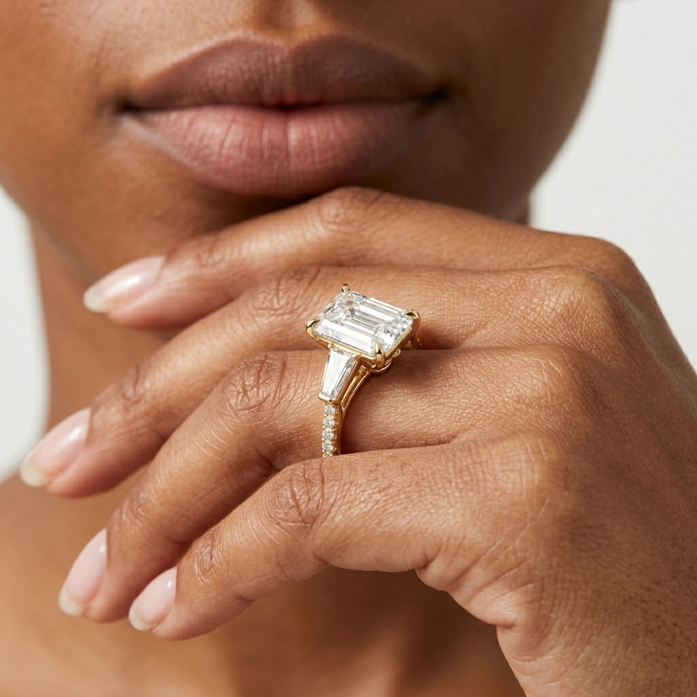 The W Horizon Engagement Ring with Oval Cut Diamond in 14KT Rose Gold & Platinum view 4
