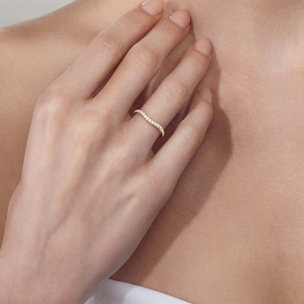 The Viridelle Diamond Wedding Band with Created Ruby Cut Diamond in 14KT Platinum view 5
