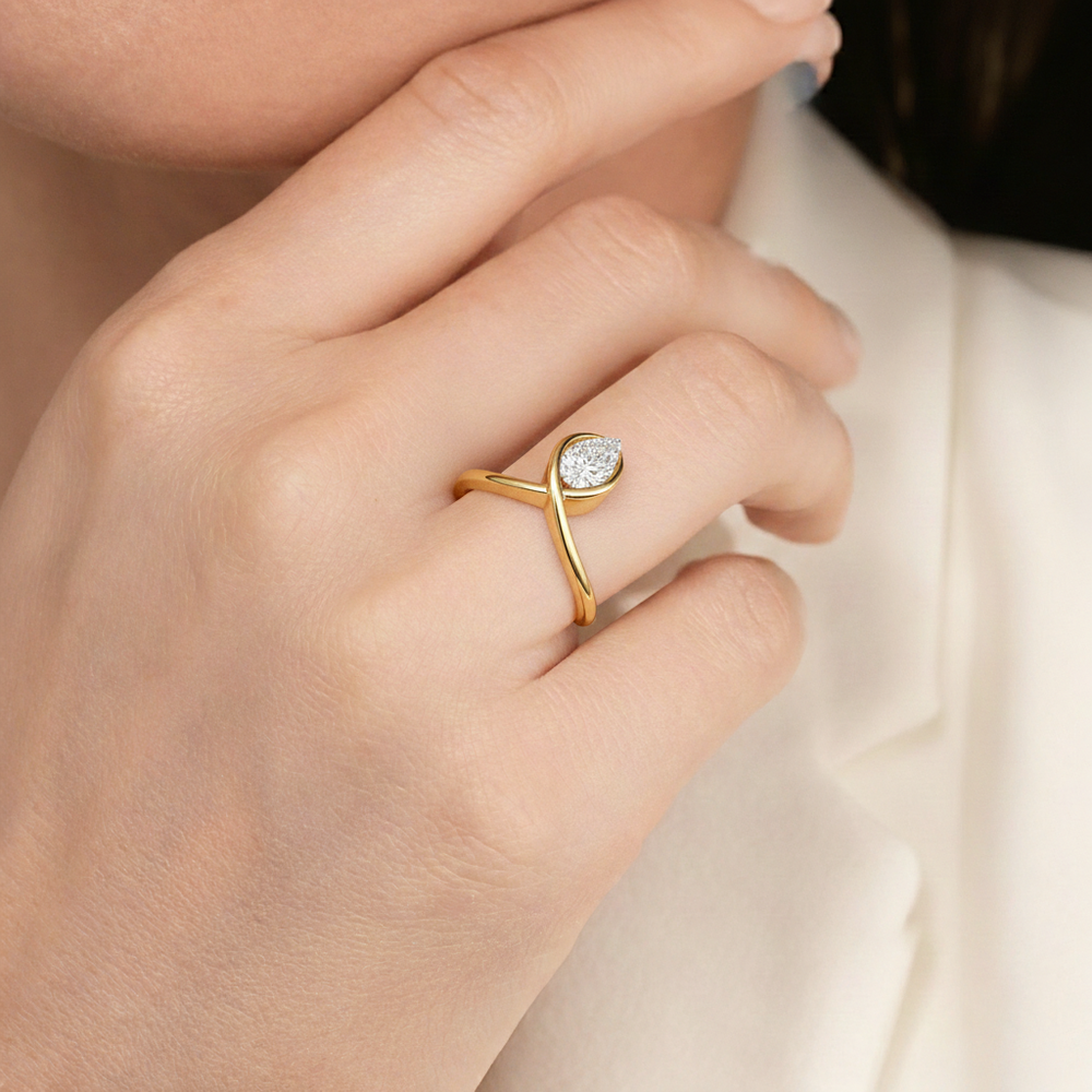 Model Wearing The Blythe Ring view