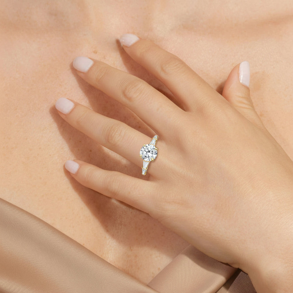 Model Wearing The Genevieve Ring view