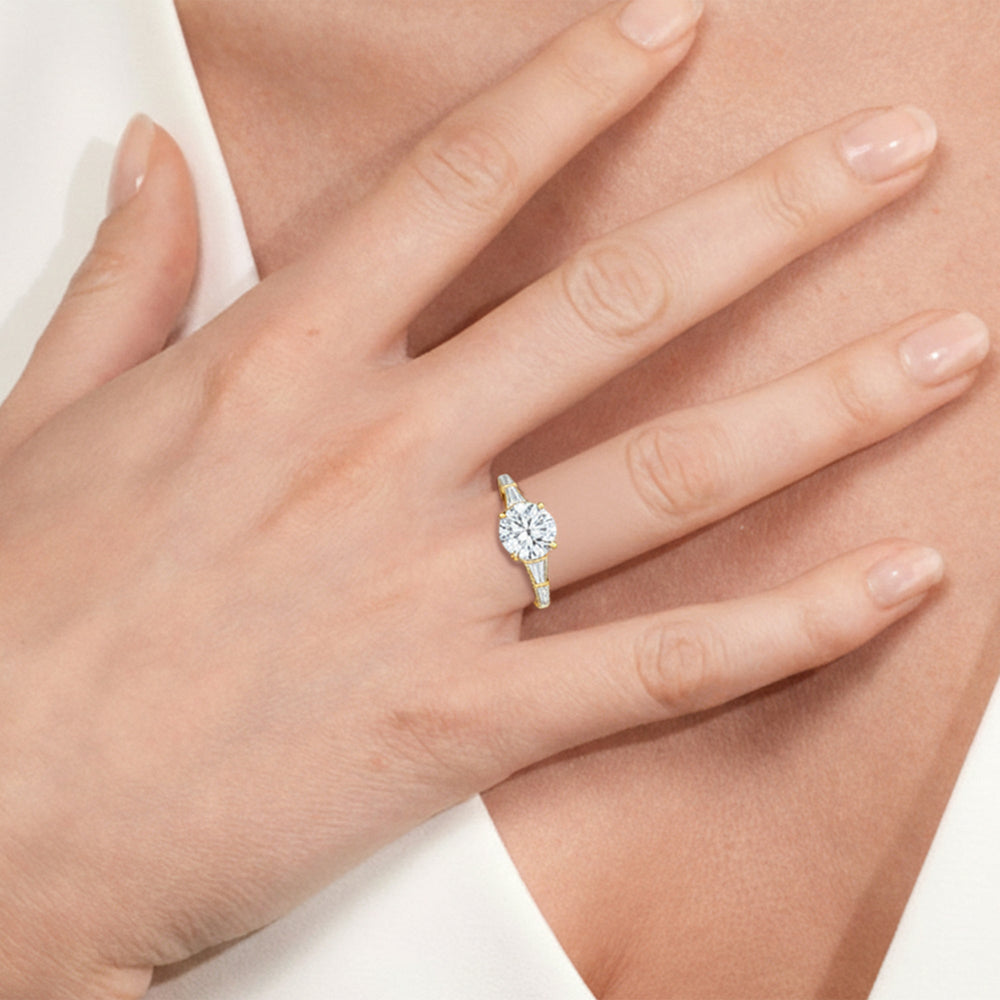 Model Wearing The Genevieve Ring view