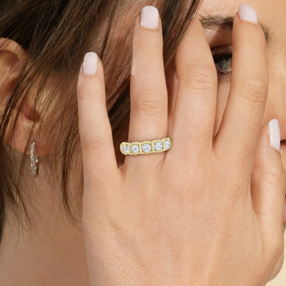 The Fulton Eternity Ring with Platinum / Lab / 2 3/4 Cut Diamond in 14KT Platinum / Lab / 2 3/4 view 3
