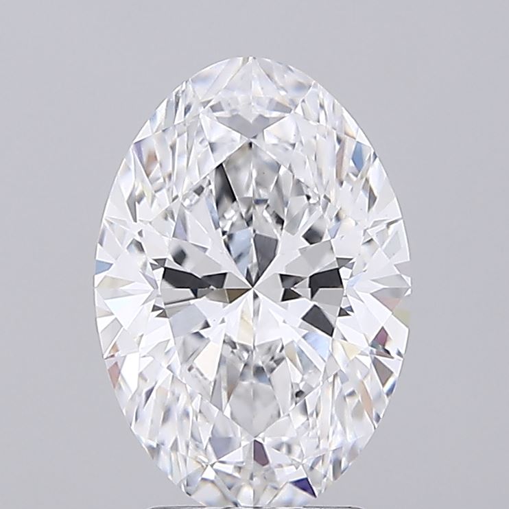 5.51 Carat Oval Lab Diamond with  Cut Diamond in 14KT  view 1
