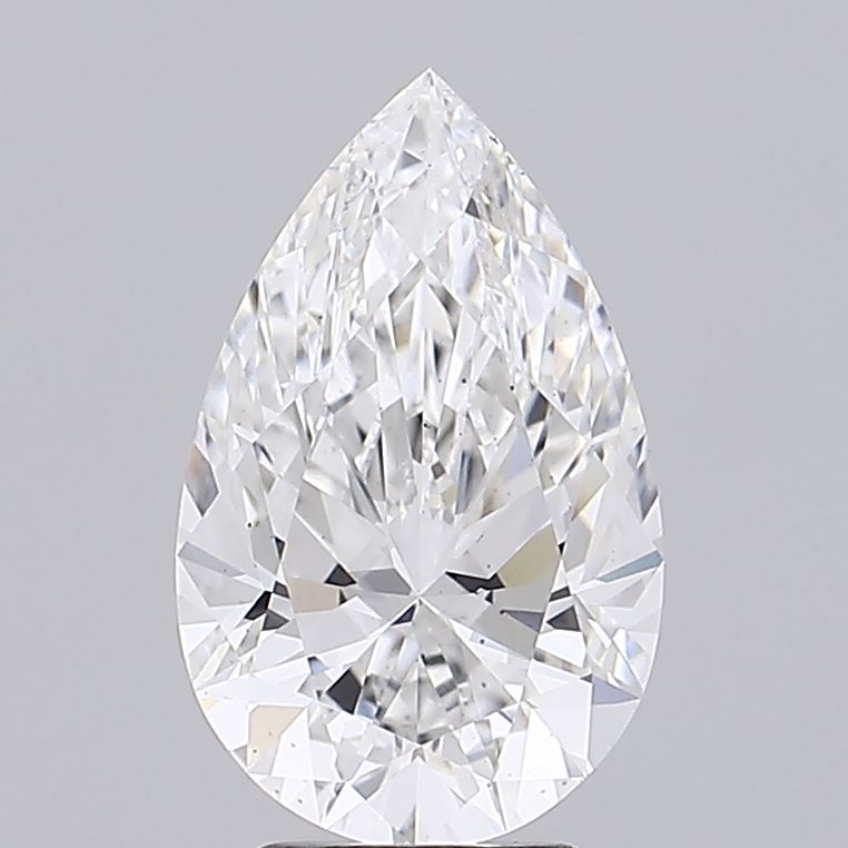 1.56 Carat Pear Lab Diamond with  Cut Diamond in 14KT  view 1

