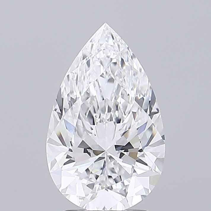 2.5 Carat Pear Lab Diamond with  Cut Diamond in 14KT  view 1
