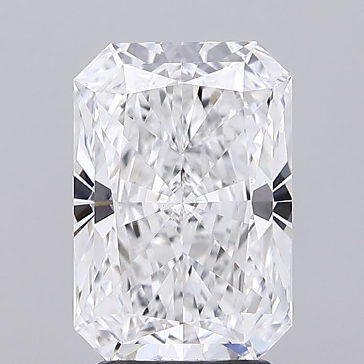 3.08 Carat Radiant Lab Diamond with  Cut Diamond in 14KT  view 1

