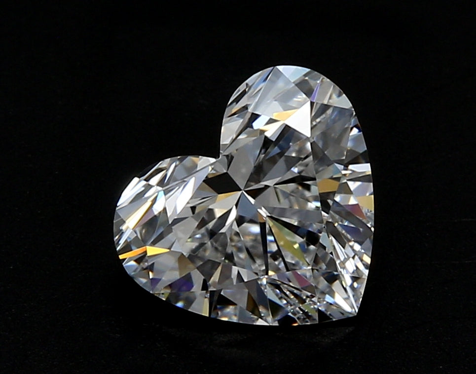 0.94 Carat Heart Lab Diamond with  Cut Diamond in 14KT  view 1
