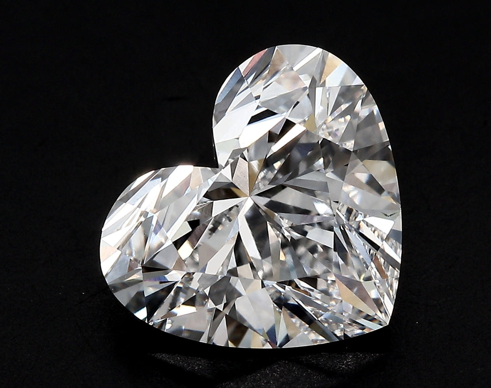 1.51 Carat Heart Lab Diamond with  Cut Diamond in 14KT  view 1
