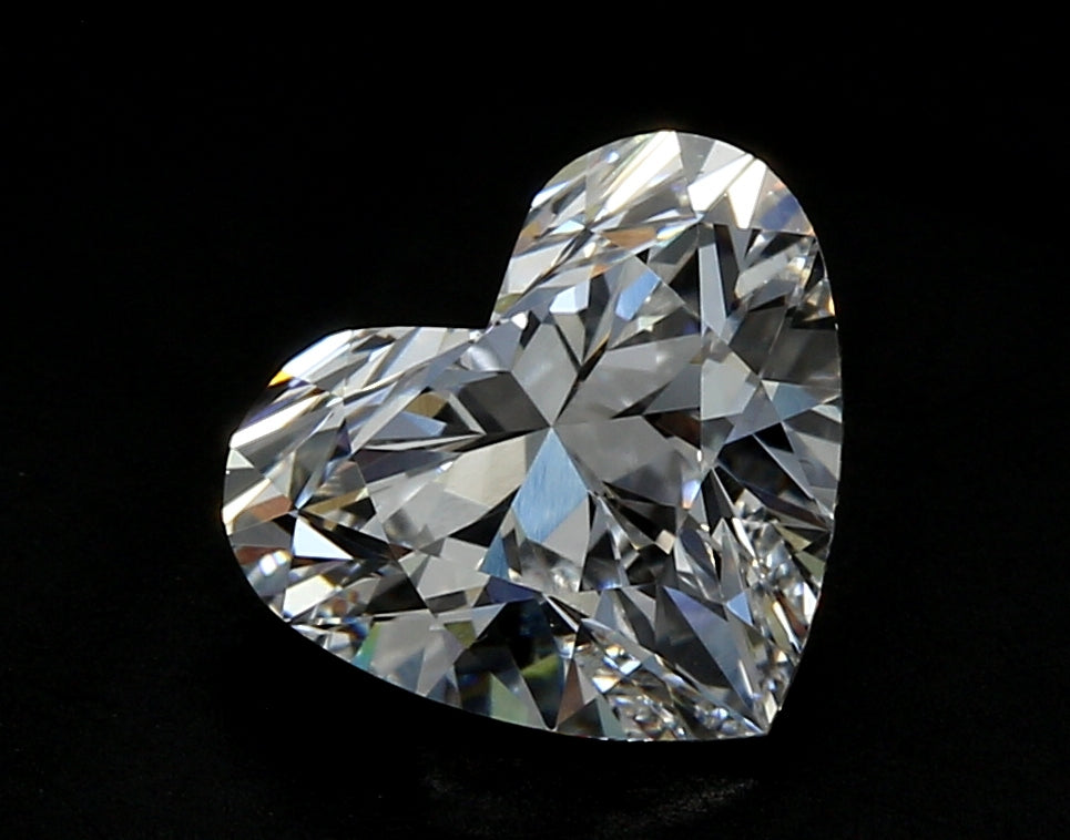 4.97 Carat Heart Lab Diamond with  Cut Diamond in 14KT  view 1
