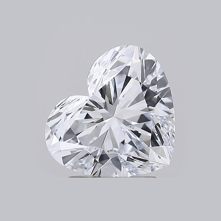 3.0 Carat Heart Lab Diamond with  Cut Diamond in 14KT  view 1
