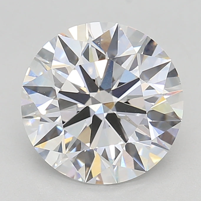 2.66 Carat Round Lab Diamond with  Cut Diamond in 14KT  view 1
