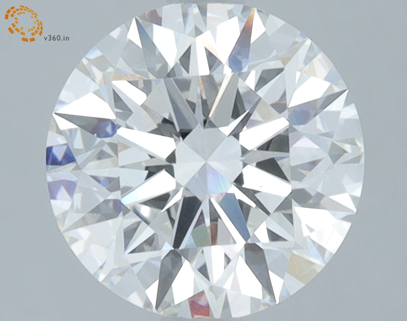 2.66 Carat Round Lab Diamond with  Cut Diamond in 14KT  view 1
