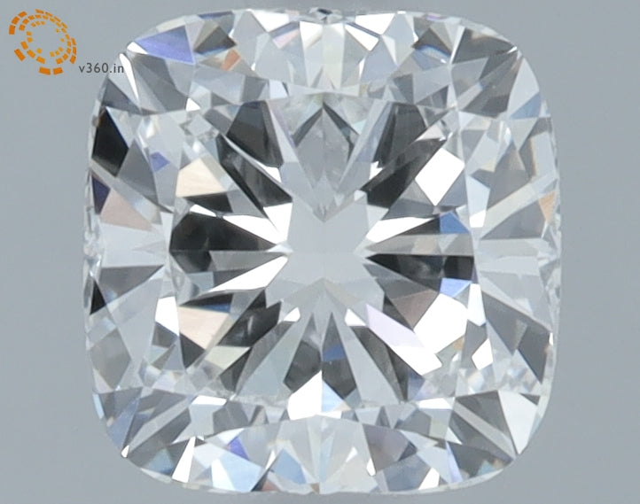 1.03 Carat Cushion Lab Diamond with  Cut Diamond in 14KT  view 1

