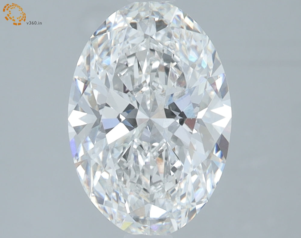2.35 Carat Oval Lab Diamond with  Cut Diamond in 14KT  view 1

