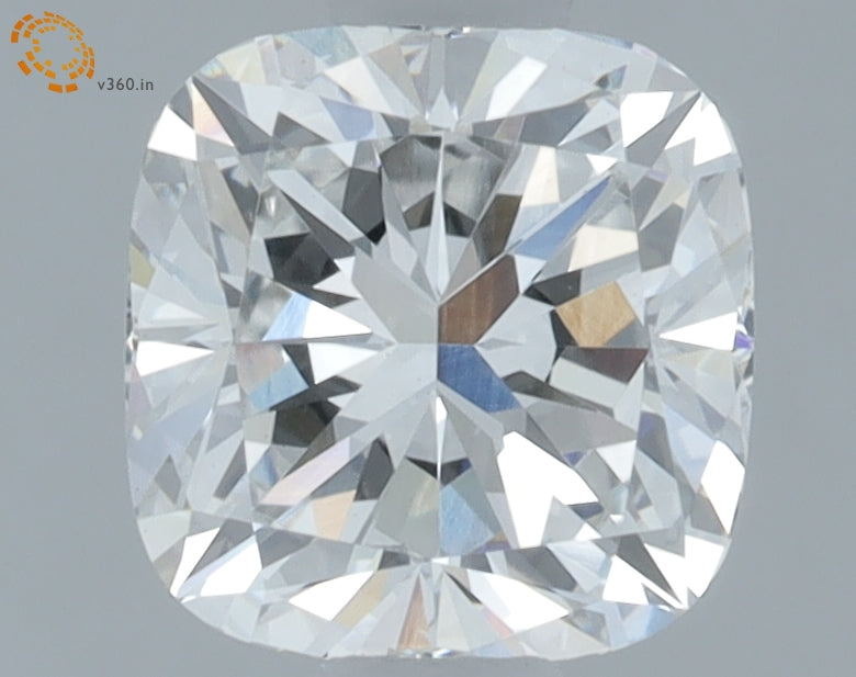 1.03 Carat Cushion Lab Diamond with  Cut Diamond in 14KT  view 1
