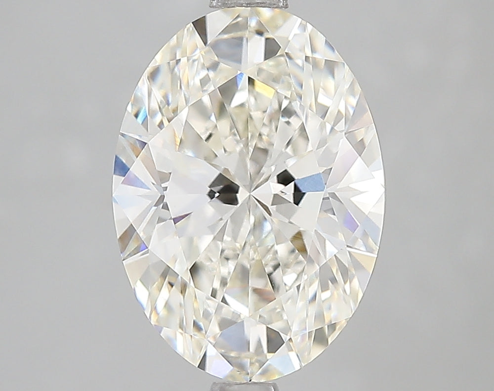 3.07 Carat Oval Lab Diamond with  Cut Diamond in 14KT  view 1

