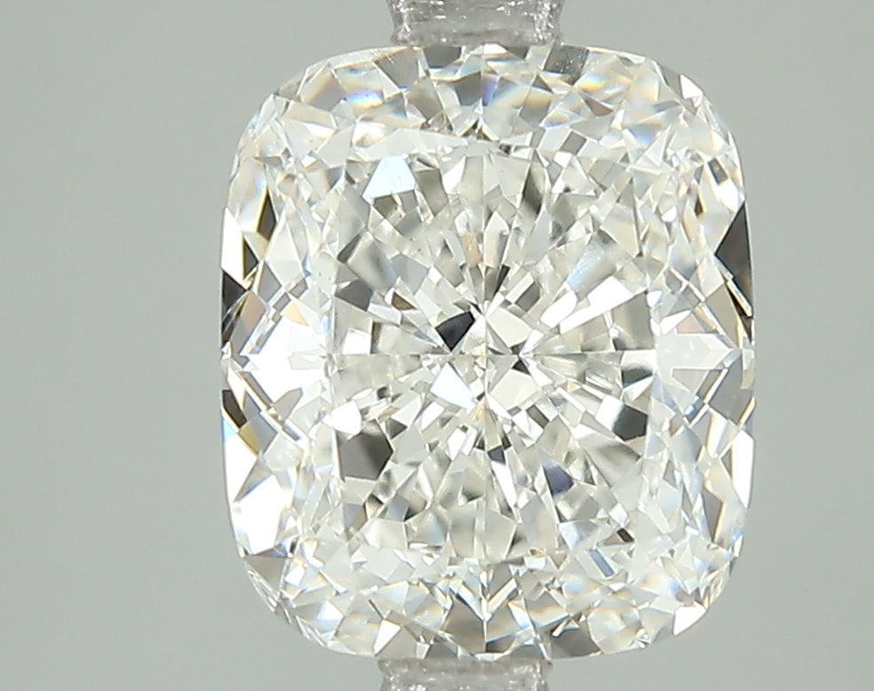 3.02 Carat Cushion Lab Diamond with  Cut Diamond in 14KT  view 1

