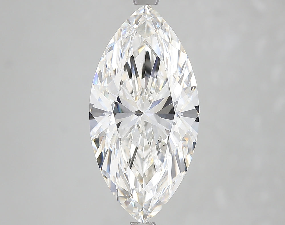 4.02 Carat Marquise Lab Diamond with  Cut Diamond in 14KT  view 1

