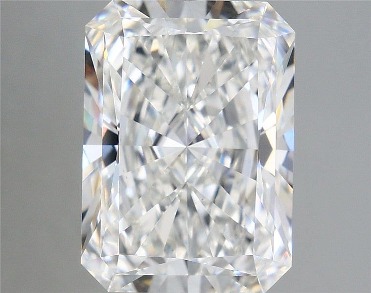 6.48 Carat Radiant Lab Diamond with  Cut Diamond in 14KT  view 1
