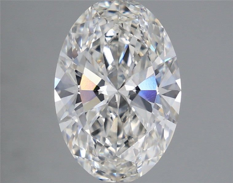 2.71 Carat Oval Lab Diamond with  Cut Diamond in 14KT  view 1
