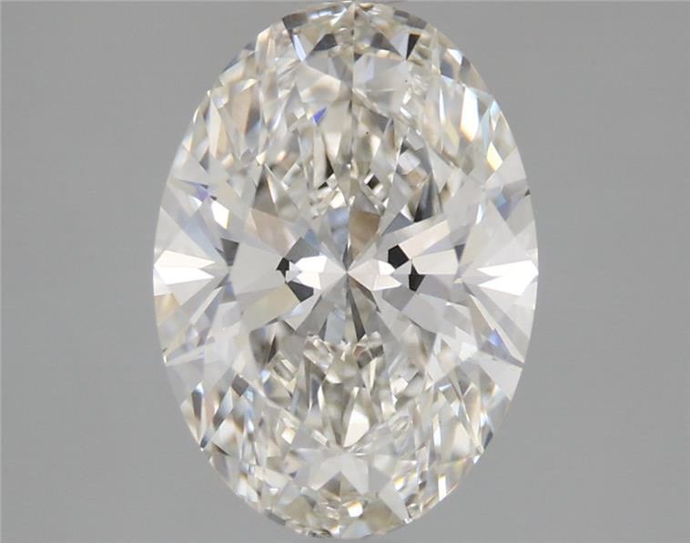 2.62 Carat Oval Lab Diamond with  Cut Diamond in 14KT  view 1
