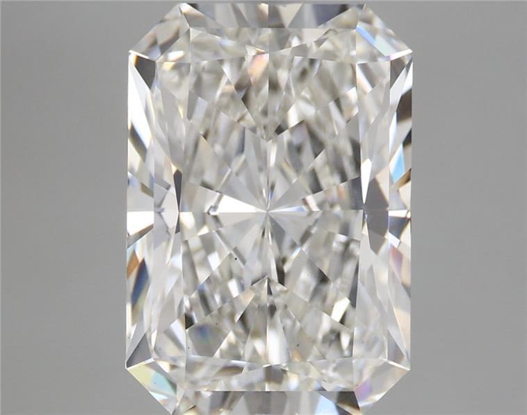 5.26 Carat Radiant Lab Diamond with  Cut Diamond in 14KT  view 1
