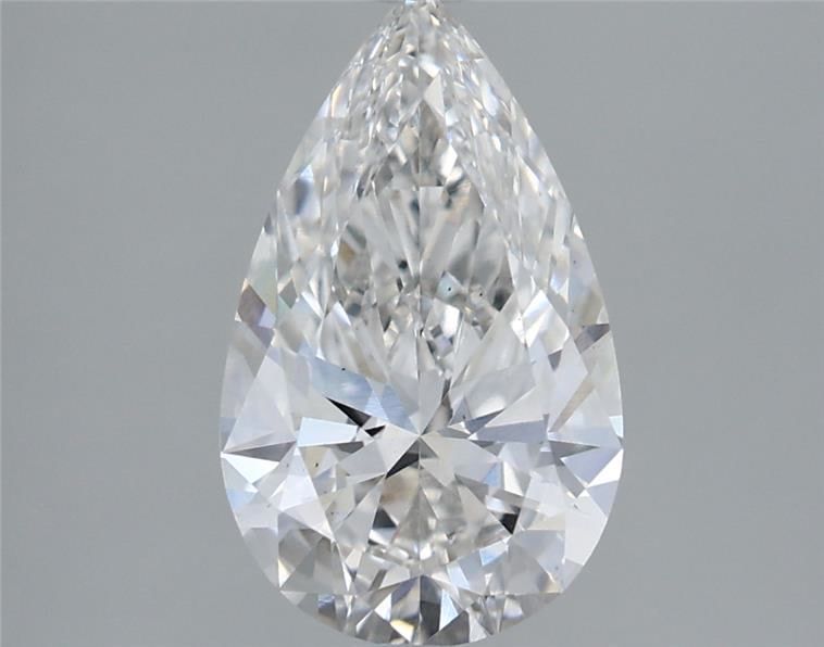 2.22 Carat Pear Lab Diamond with  Cut Diamond in 14KT  view 1

