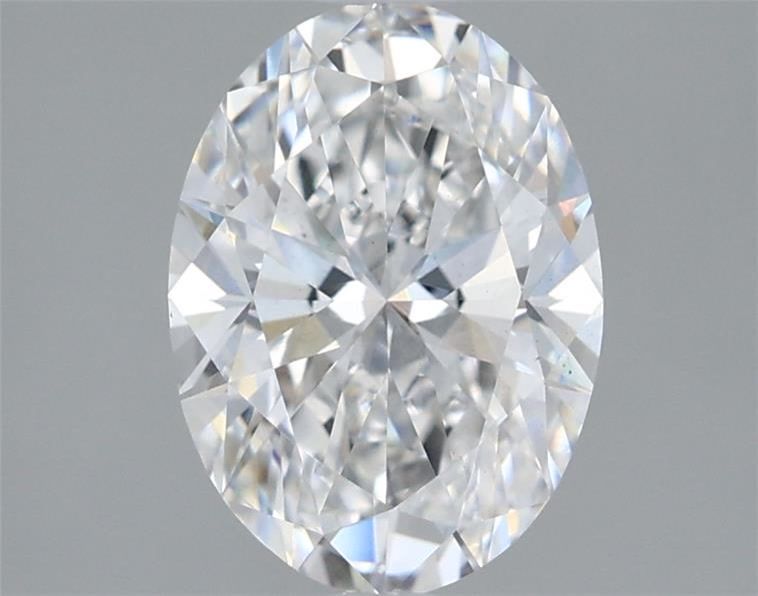 1.89 Carat Oval Lab Diamond with  Cut Diamond in 14KT  view 1
