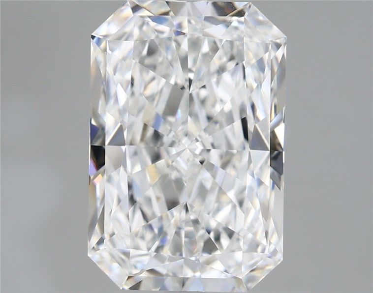 5.27 Carat Radiant Lab Diamond with  Cut Diamond in 14KT  view 1

