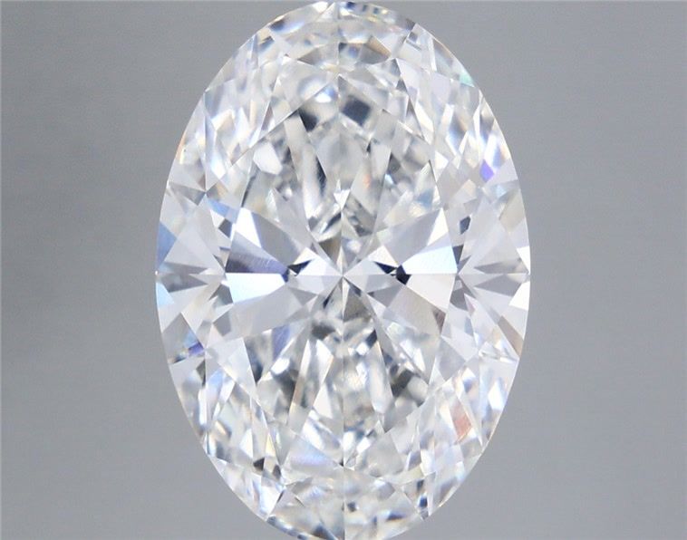 6.59 Carat Oval Lab Diamond with  Cut Diamond in 14KT  view 1
