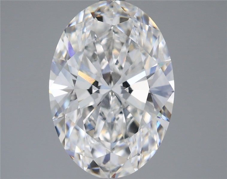 5.1 Carat Oval Lab Diamond with  Cut Diamond in 14KT  view 1
