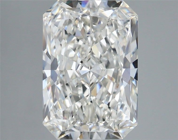 2.87 Carat Radiant Lab Diamond with  Cut Diamond in 14KT  view 1
