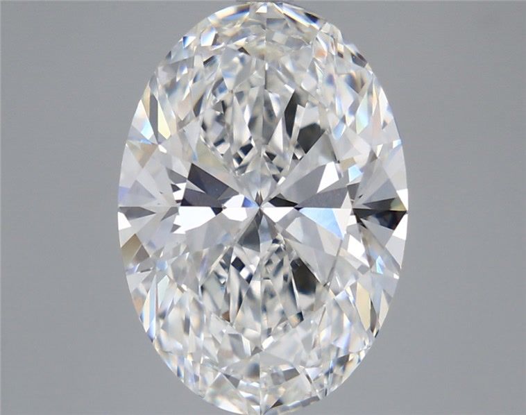 6.07 Carat Oval Lab Diamond with  Cut Diamond in 14KT  view 1
