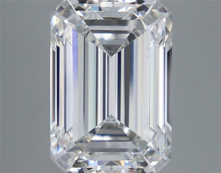 5.4 Carat Emerald Lab Diamond with  Cut Diamond in 14KT  view 1
