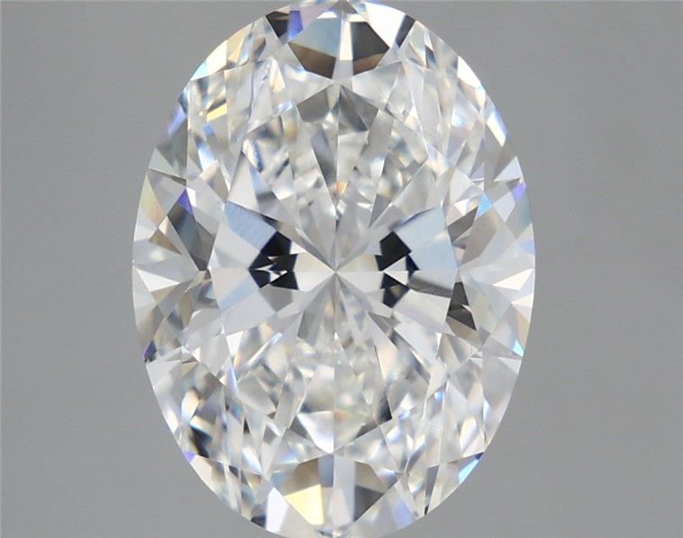 5.33 Carat Oval Lab Diamond with  Cut Diamond in 14KT  view 1

