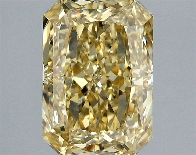 2.96 Carat Radiant Lab Diamond with  Cut Diamond in 14KT  view 1
