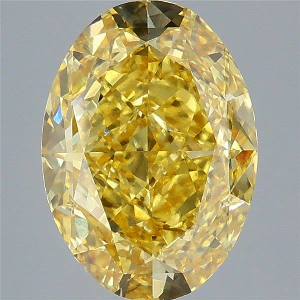5.03 Carat Oval Lab Diamond with  Cut Diamond in 14KT  view 1
