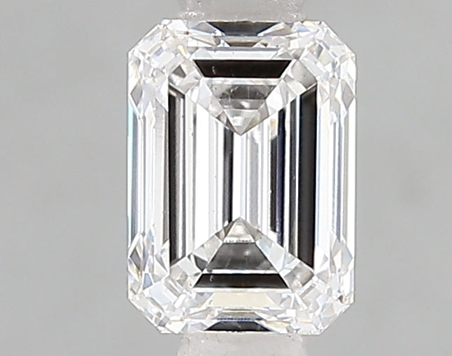 1.0 Carat Emerald Lab Diamond with  Cut Diamond in 14KT  view 1
