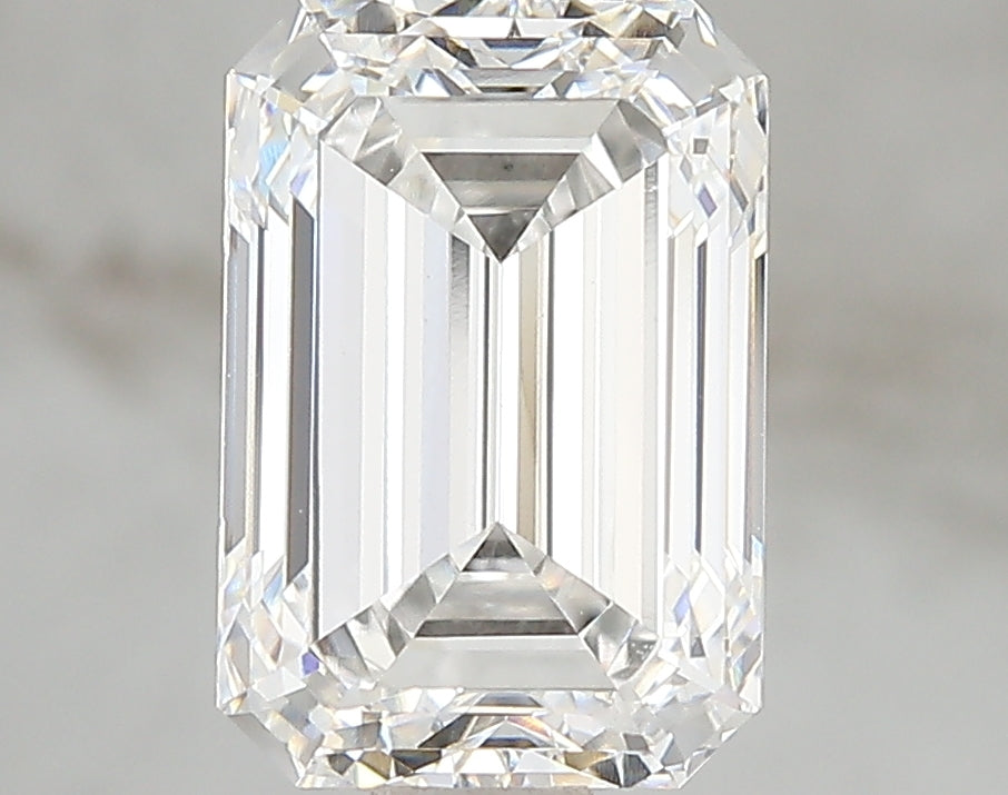 3.07 Carat Emerald Lab Diamond with  Cut Diamond in 14KT  view 1

