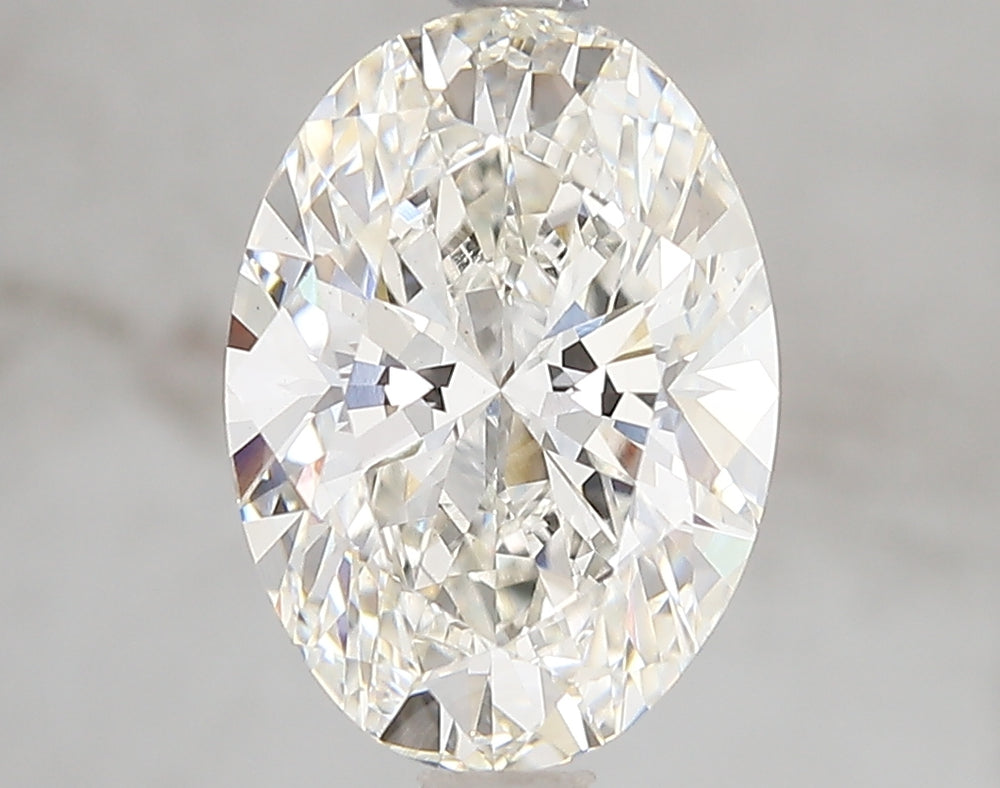 3.01 Carat Oval Lab Diamond with  Cut Diamond in 14KT  view 1
