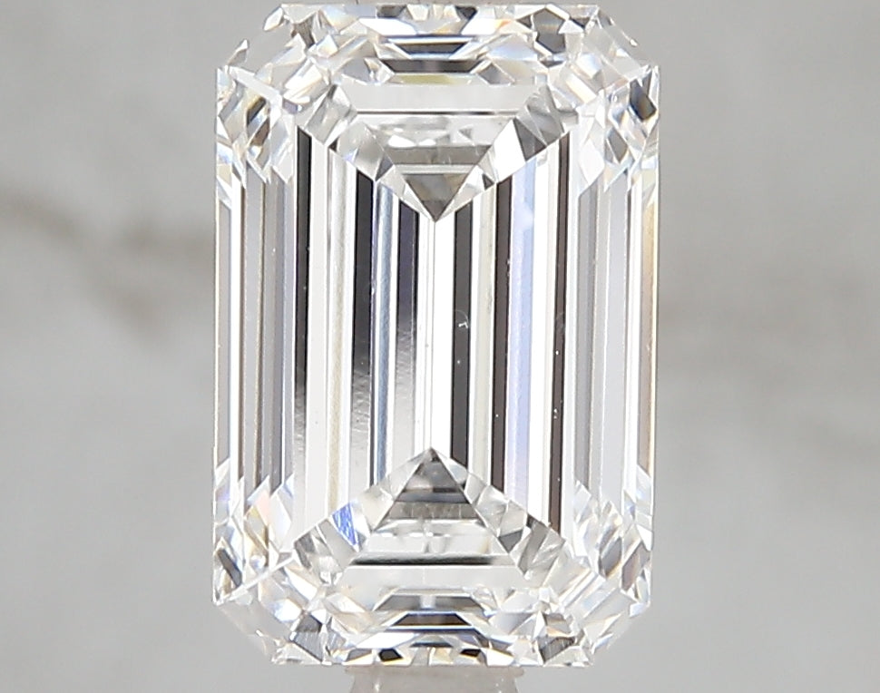 3.09 Carat Emerald Lab Diamond with  Cut Diamond in 14KT  view 1

