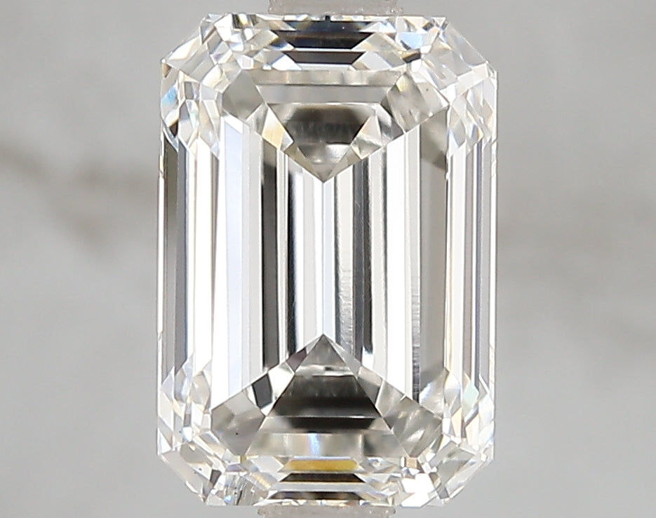 3.06 Carat Emerald Lab Diamond with  Cut Diamond in 14KT  view 1
