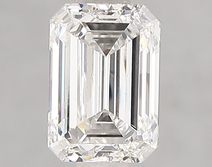 1.52 Carat Emerald Lab Diamond with  Cut Diamond in 14KT  view 1
