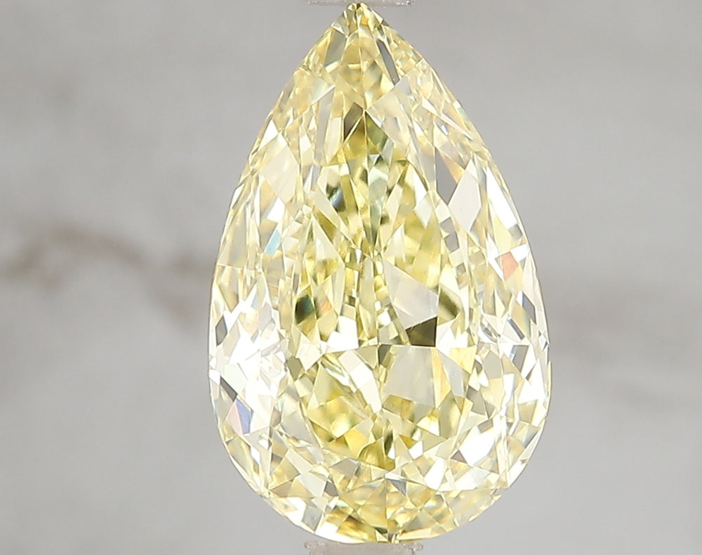 3.56 Carat Pear Lab Diamond with  Cut Diamond in 14KT  view 1
