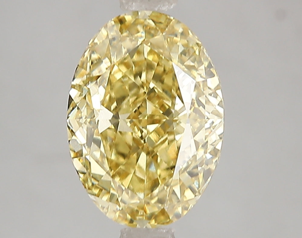 3.05 Carat Oval Lab Diamond with  Cut Diamond in 14KT  view 1
