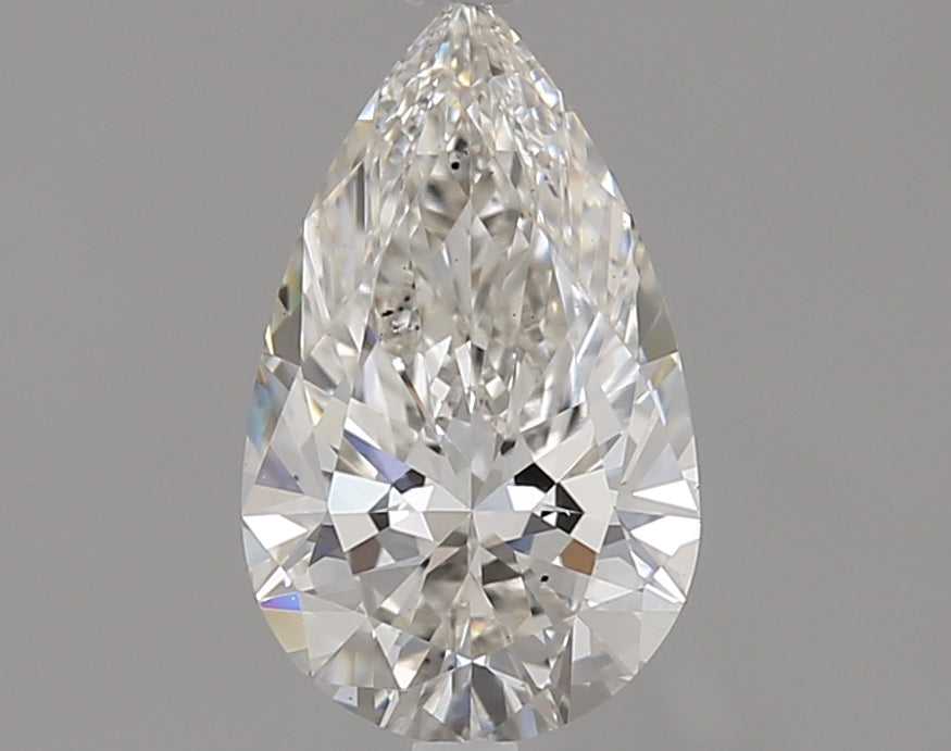 1.0 Carat Pear Lab Diamond with  Cut Diamond in 14KT  view 1

